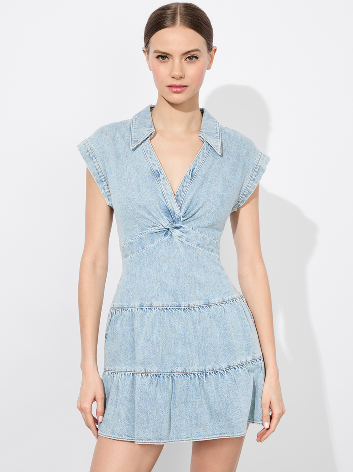 MILA DENIM MINI DRESS - ROCKSTAR BLUE image 1 - Alice And Olivia