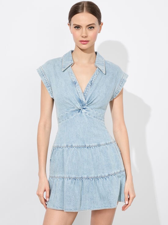 ROCKSTAR BLUE-MILA DENIM MINI DRESS