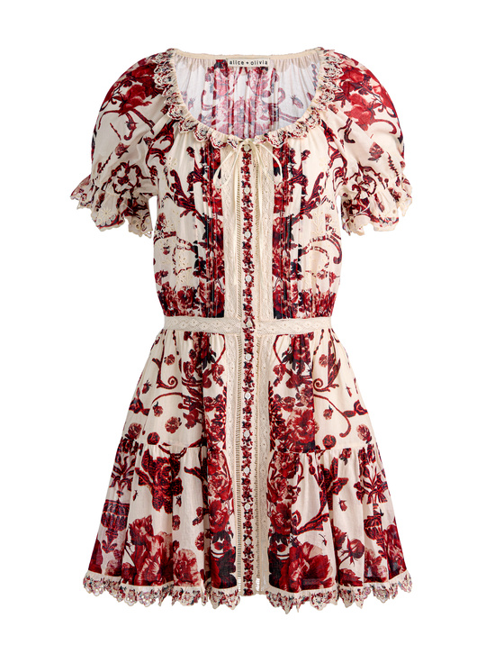 ORCHARD GLOW-MCLAINE PUFF SLEEVE MINI DRESS