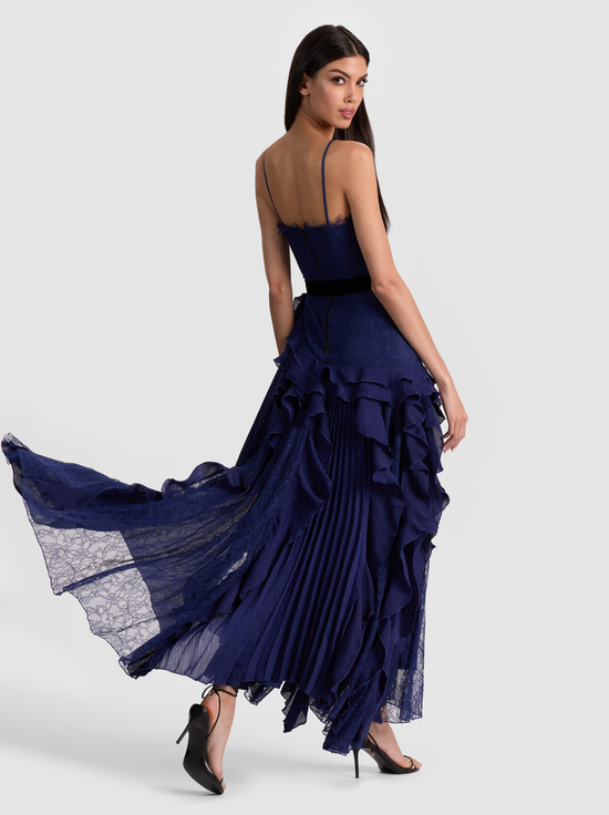 MIDNIGHT BLUE-MILLA LACE MAXI DRESS