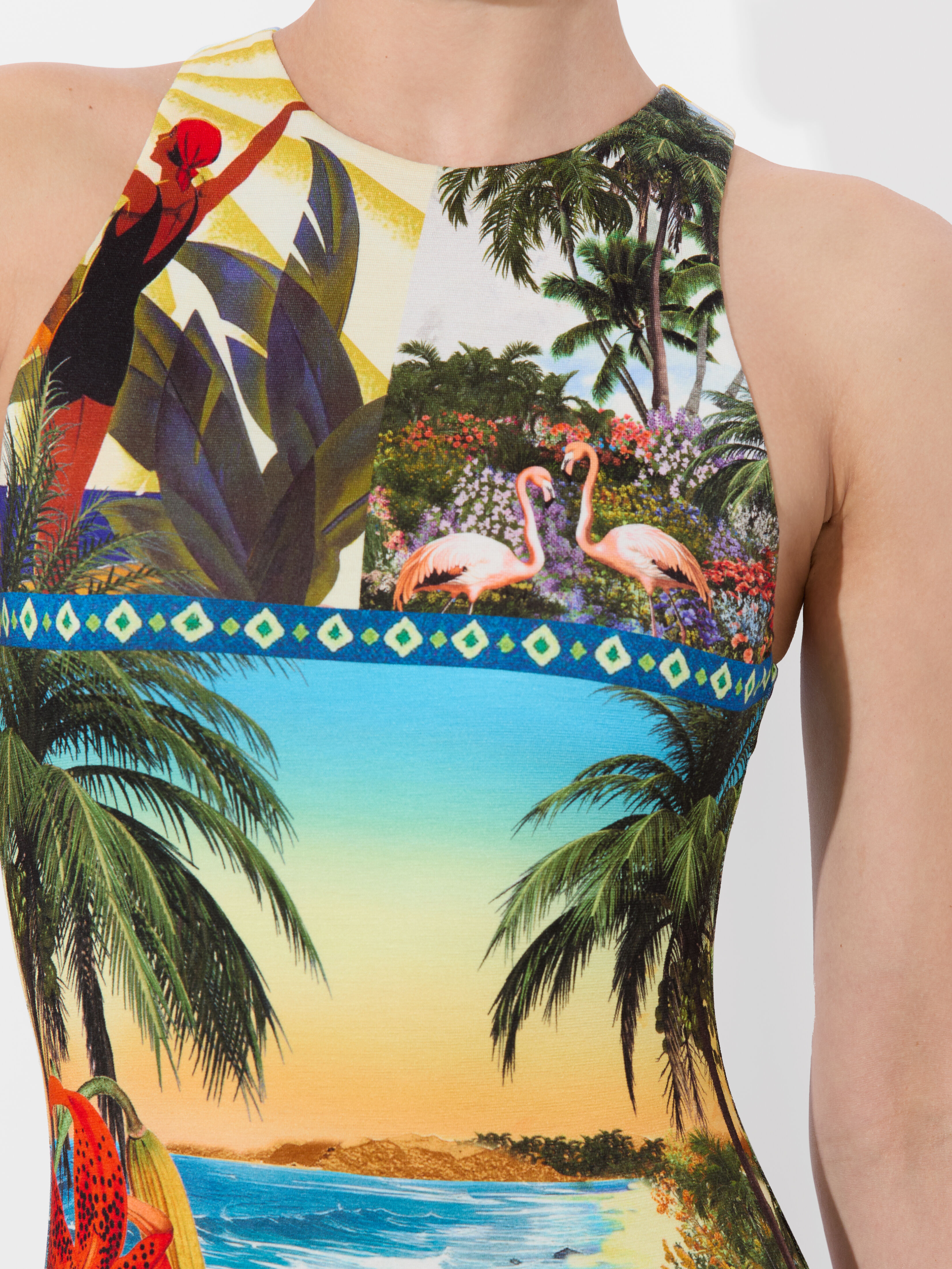 【Alice+Olivia】アリス&オリビア LEIGHTON パジャマ ロンパー Leighton Pajama Romper In Island Dreams Multi | Alice + Olivia