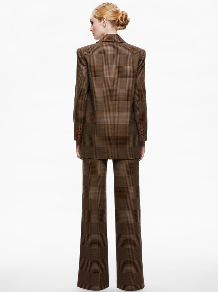 COLLEY NOTCH COLLAR BLAZER - CAMEL/BLACK image 1 - Alice And Olivia