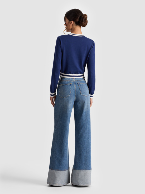 INDIGO/MULTI-CAROLANN PULLOVER