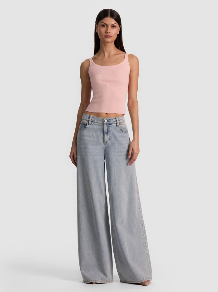 SHANA RIBBED TANK - ENGLISH ROSE image 1 - ALICE + OLIVIA