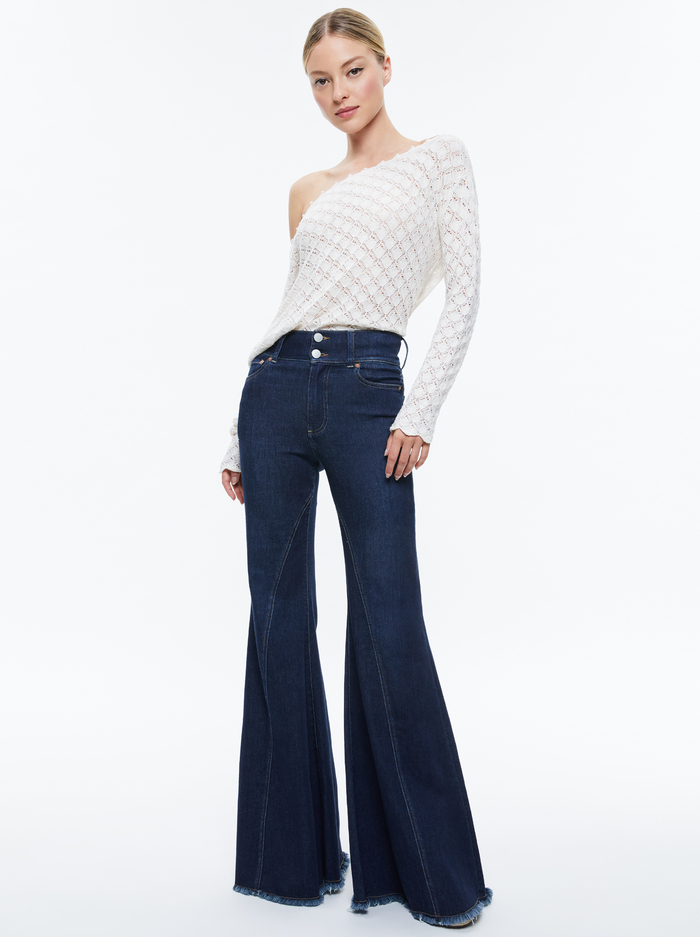 LEXIE OFF THE SHOULDER PULLOVER - SOFT WHITE image 1 - Alice And Olivia