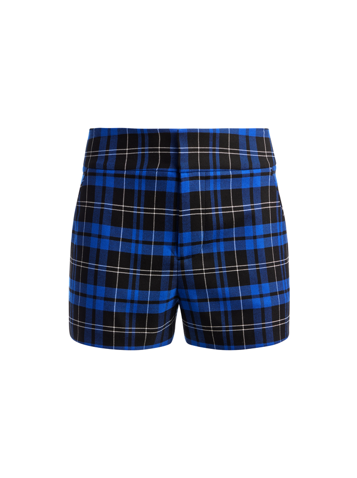 CADY HR CLEAN WB SHORT - SCHOOLGIRL PLAID SAPPHIRE image 5 - Alice And Olivia