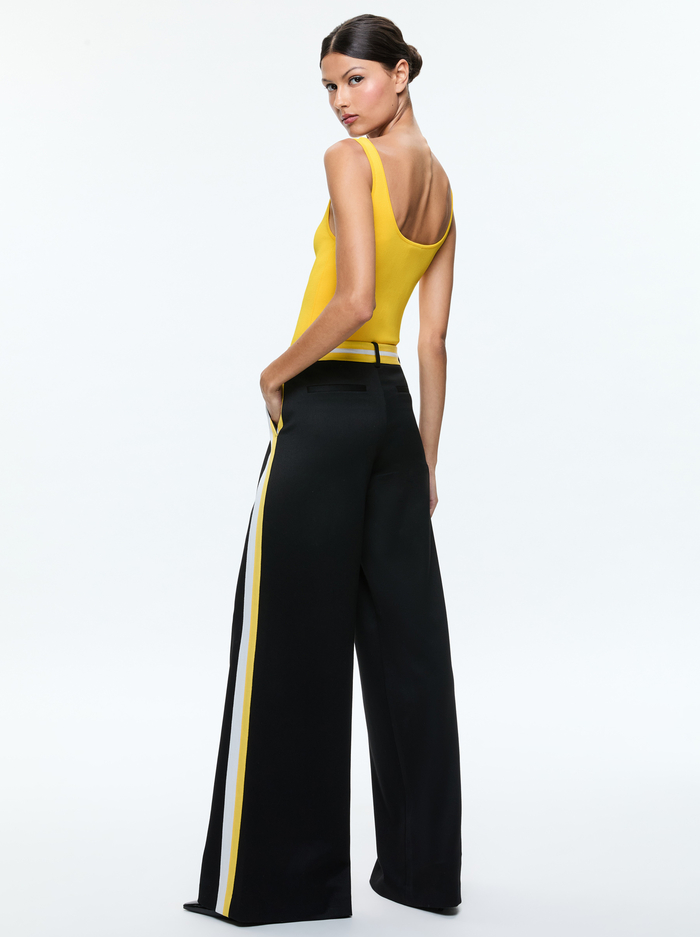 ERIC PANT - BLACK/MUSTARD SEED/WHITE image 2 - Alice And Olivia