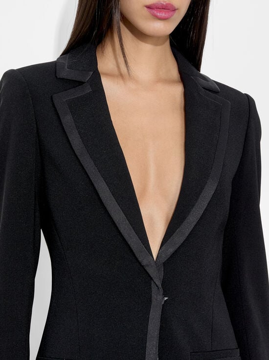 BLACK-MYA FITTED BLAZER