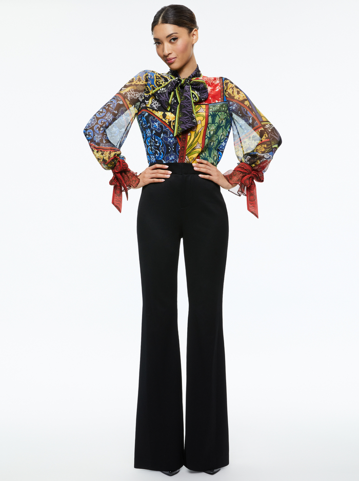 LLOYD TIE NECK BLOUSE - AFTER SUNSET image 4 - Alice And Olivia
