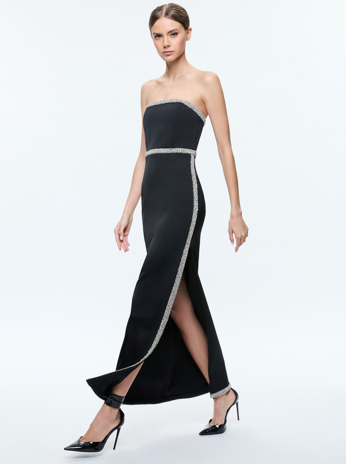 MARILYNN MAXI DRESS - BLACK image 3 - Alice And Olivia