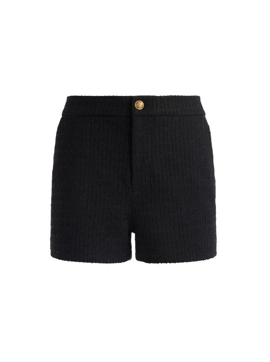 BLACK-KEN TWEED SHORT