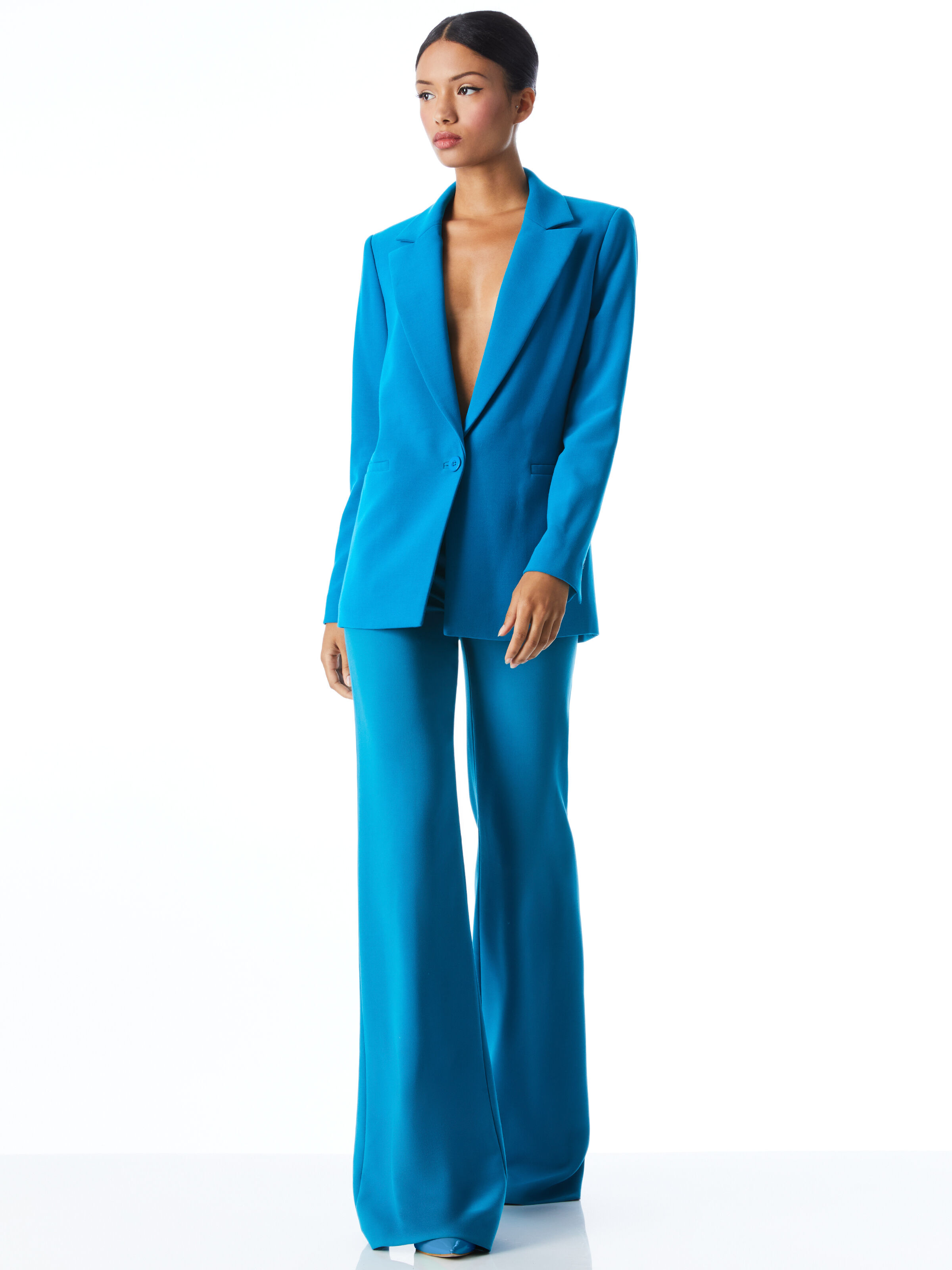 Alice and olivia blue blazer sales