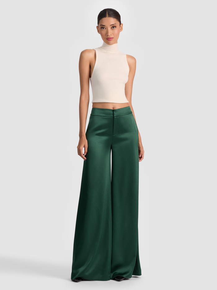 NESSI TROUSER - GREEN MYSTIQUE image 1 - Alice And Olivia