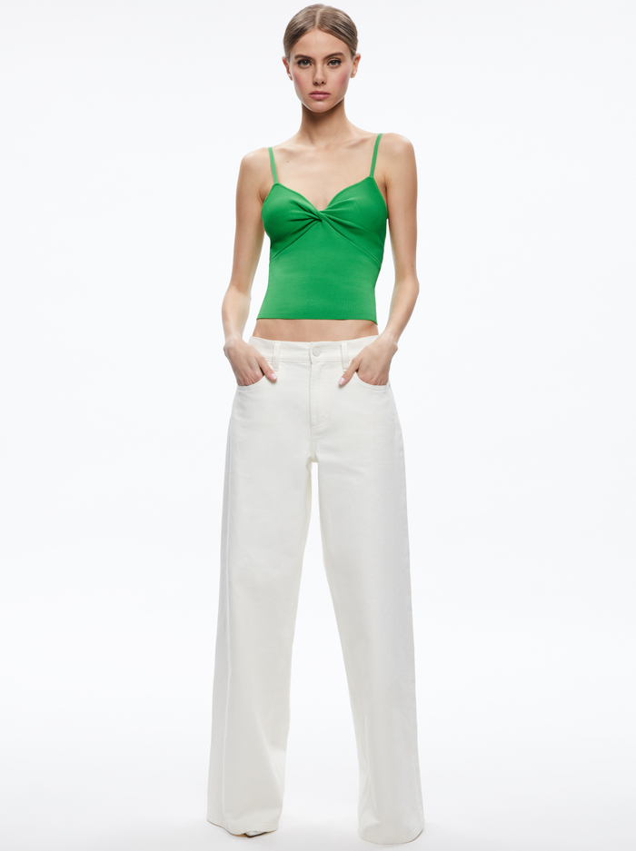 RHONA TWIST FRONT TANK - KELLY image 2 - Alice And Olivia