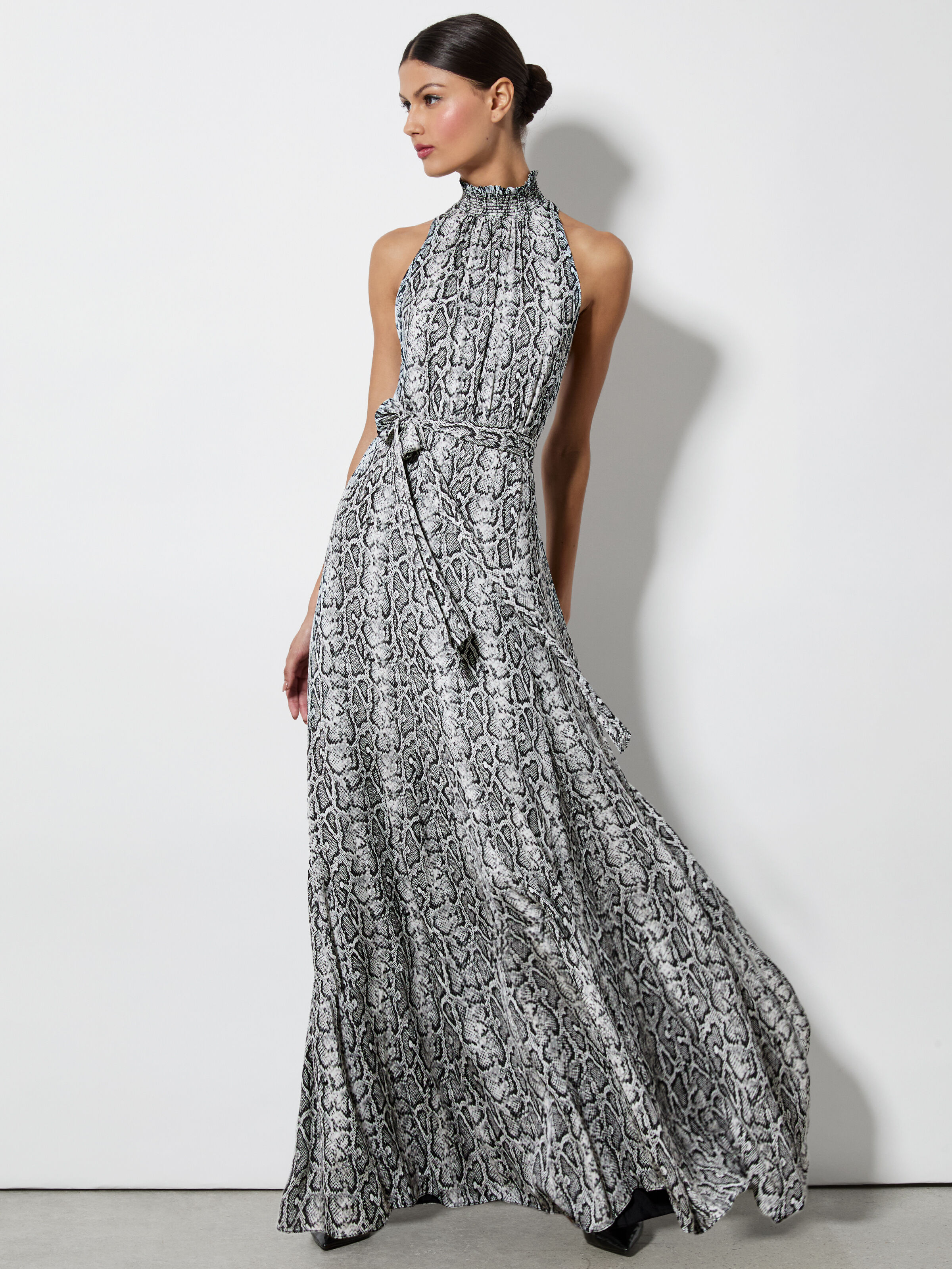 Black and white snakeskin dress on sale