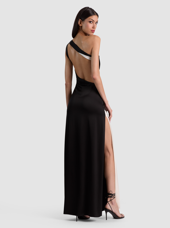 GWENDOLYN CUTOUT MAXI DRESS - BLACK/OFF WHITE image 3 - ALICE + OLIVIA