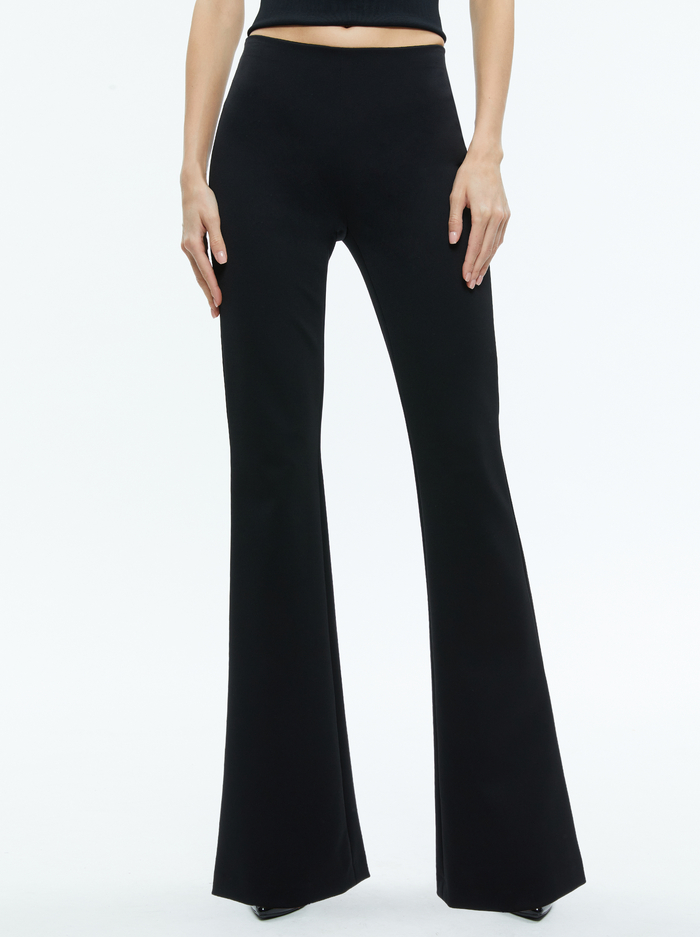 RMP BACK ZIP BOOTCUT PANT - BLACK - Alice And Olivia