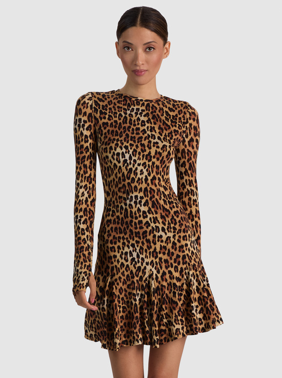 SPOTTED LEOPARD-WENDY MINI DRESS