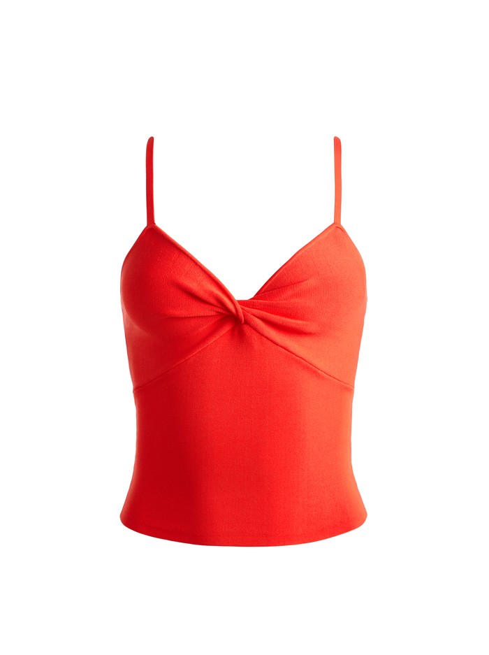 RHONA TWIST FRONT TANK - CHILI PEPPER image 5 - Alice And Olivia