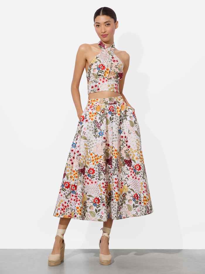EVELINA CROP TOP - OFF WHITE/MULTI image 1 - Alice And Olivia