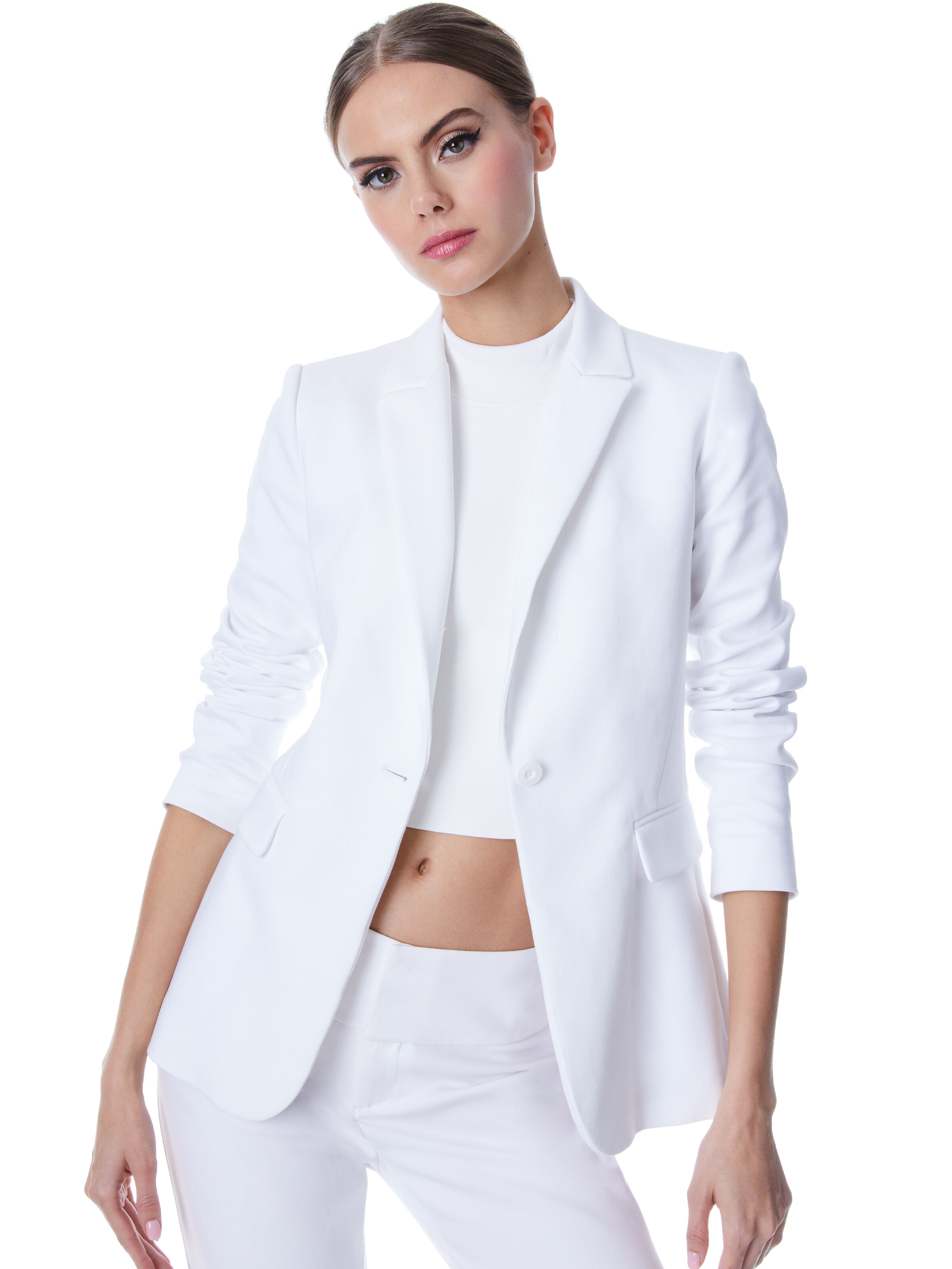 Alice and olivia white blazer store