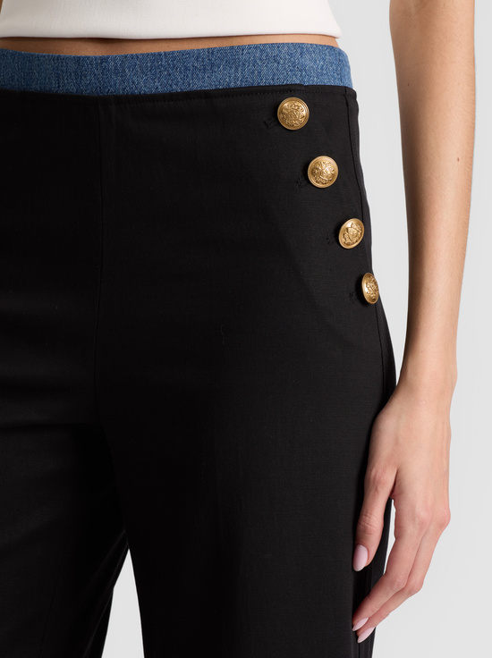 BLACK/LIANA BLUE-NARIN CROPPED PANT