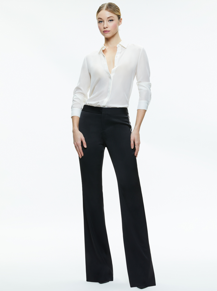 Livi Embellished Side Stripe Pant In Black | Alice + Olivia