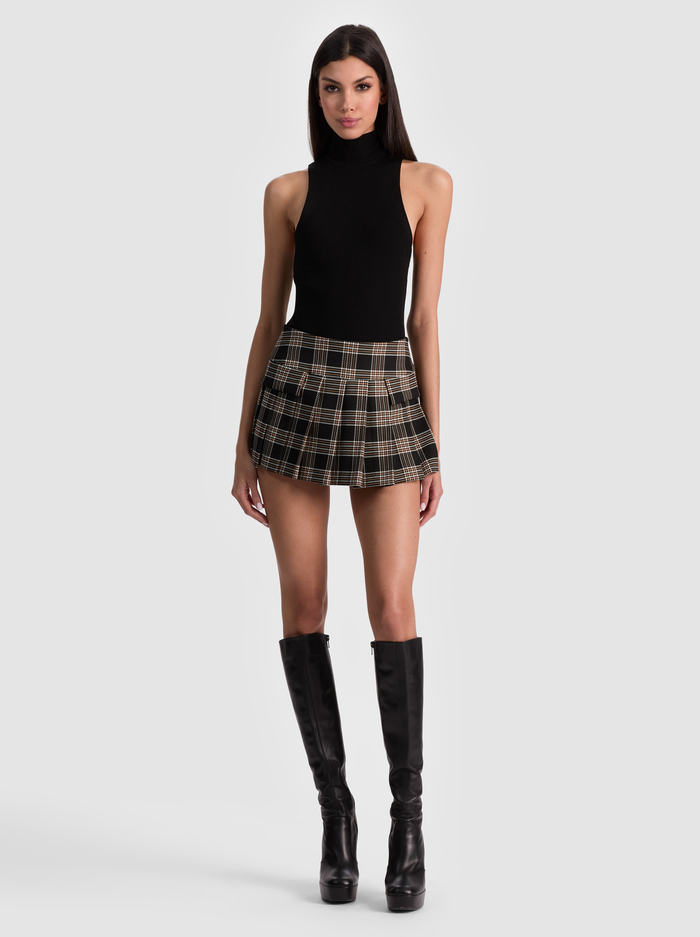 SABRINA MINI SKORT - BLACK/MULTI image 1 - Alice And Olivia