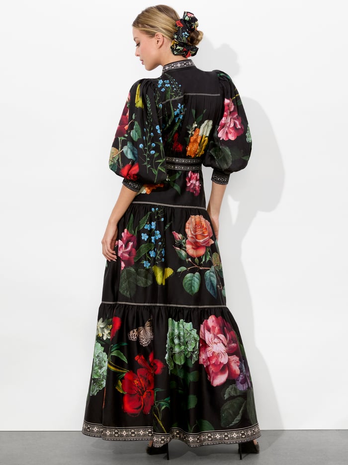 CORA MAXI SHIRT DRESS - IN THE WIND FLORAL image 2 - Alice And Olivia