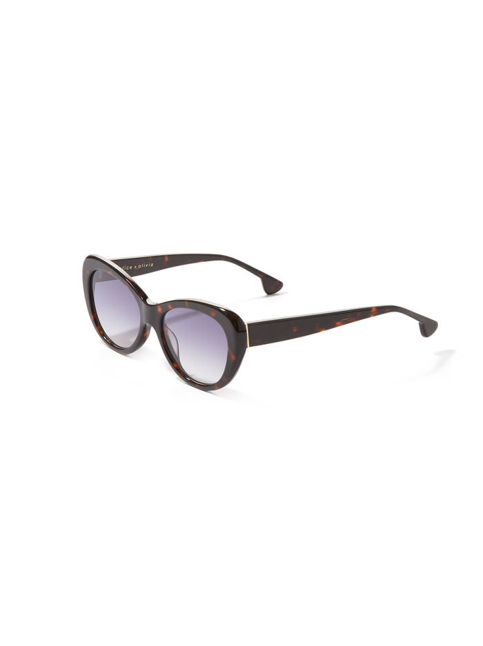 LUDLOW SUNGLASSES - DARK TORTOISE image 2 - Alice And Olivia