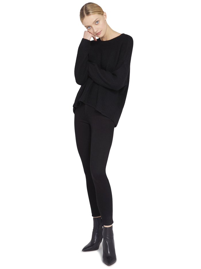 ROMA SLOUCHY PULLOVER - BLACK image 7 - Alice And Olivia