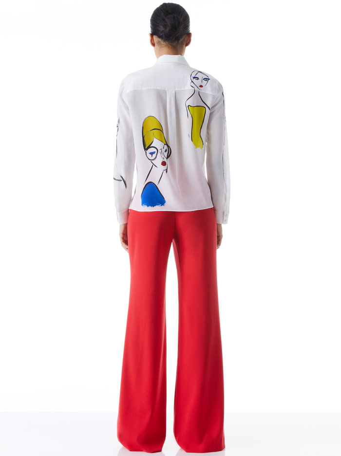 A+O X BLAIRZ WILLA PLACKET TOP - BLAIR Z image 1 - Alice And Olivia