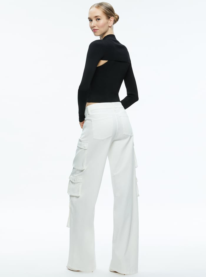 ORION KNIT TANK AND SHRUG - BLACK image 1 - Alice And Olivia