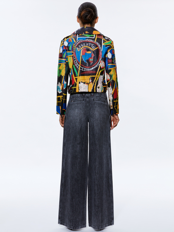 LIBERTY-A+O X BASQUIAT CODY EMBELLISHED LEATHER JACKET