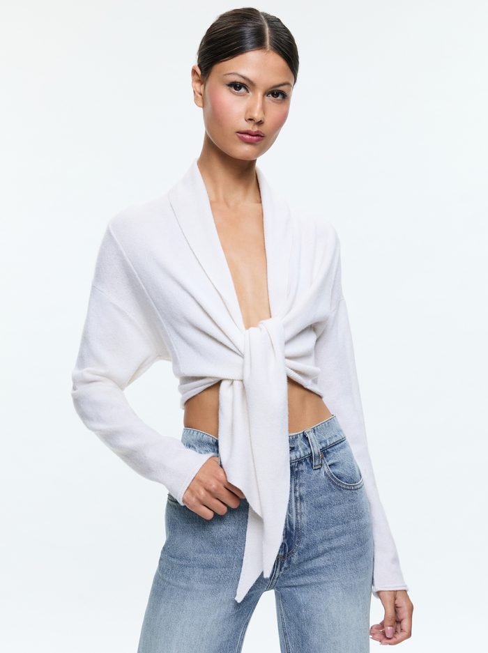 LANITA CARDIGAN - ECRU - Alice And Olivia