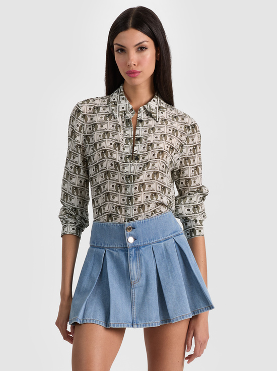 PAYDAY MULTI-WILLA STACEFACE SILK BLOUSE