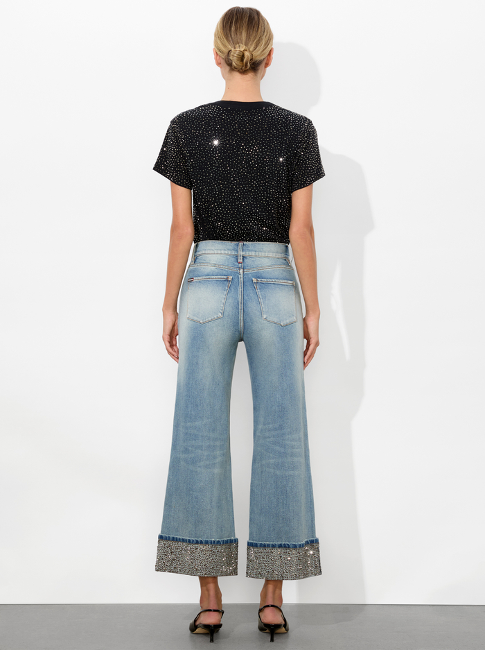 ALVERA EMBELLISHED TEE - BLACK MULTI image 2 - Alice And Olivia