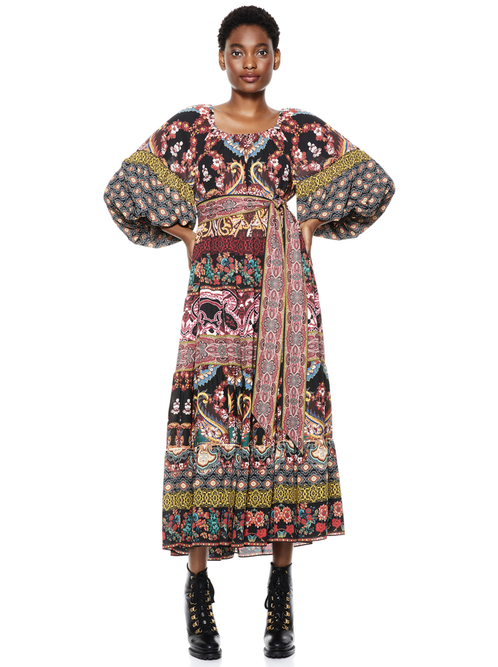 CELEMENTINA TIERED MAXI DRESS - SPELLBOUND MULTI image 4 - Alice And Olivia