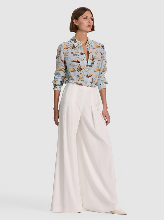 UNTAMED-WILLA STACEFACE SILK BLOUSE