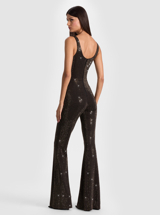 BLACK/DORADO-TERESA EMBELLISHED JUMPSUIT