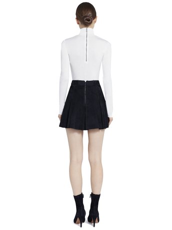 CREAM-GARRISON SLIM MOCK NECK TOP