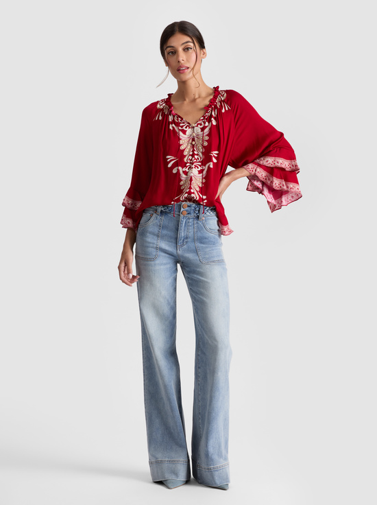 SERENADE DARK CHERRY-LEONORA TUNIC TOP