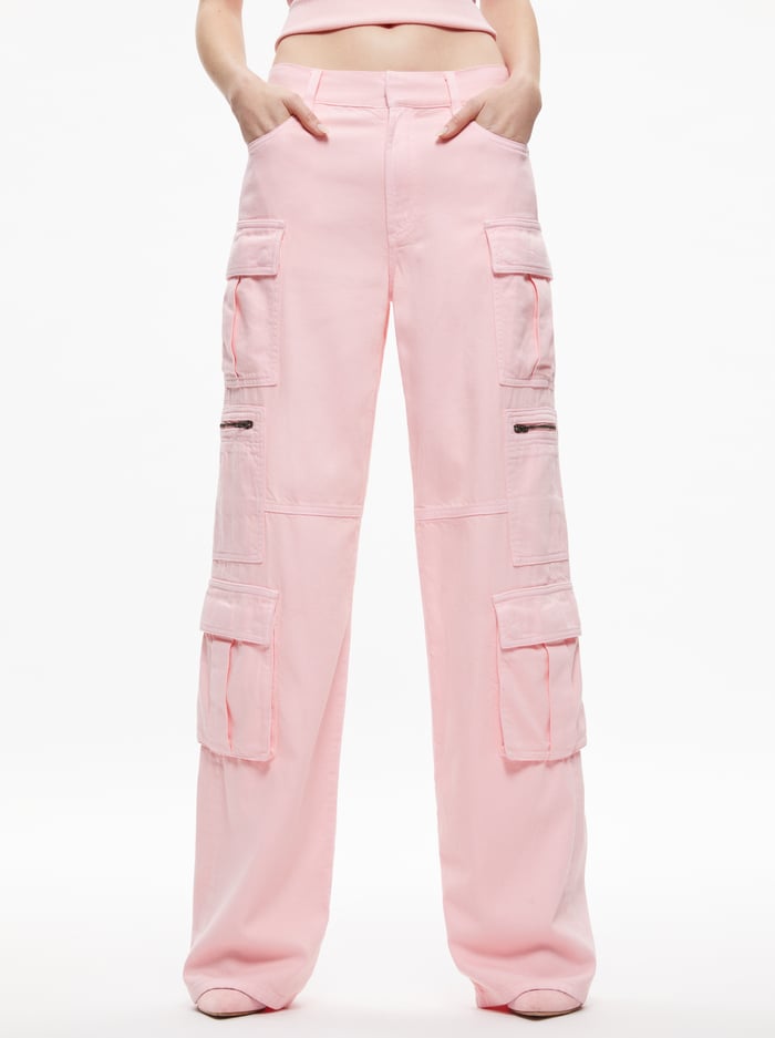 CAY BAGGY CARGO JEANS - PETAL - Alice And Olivia