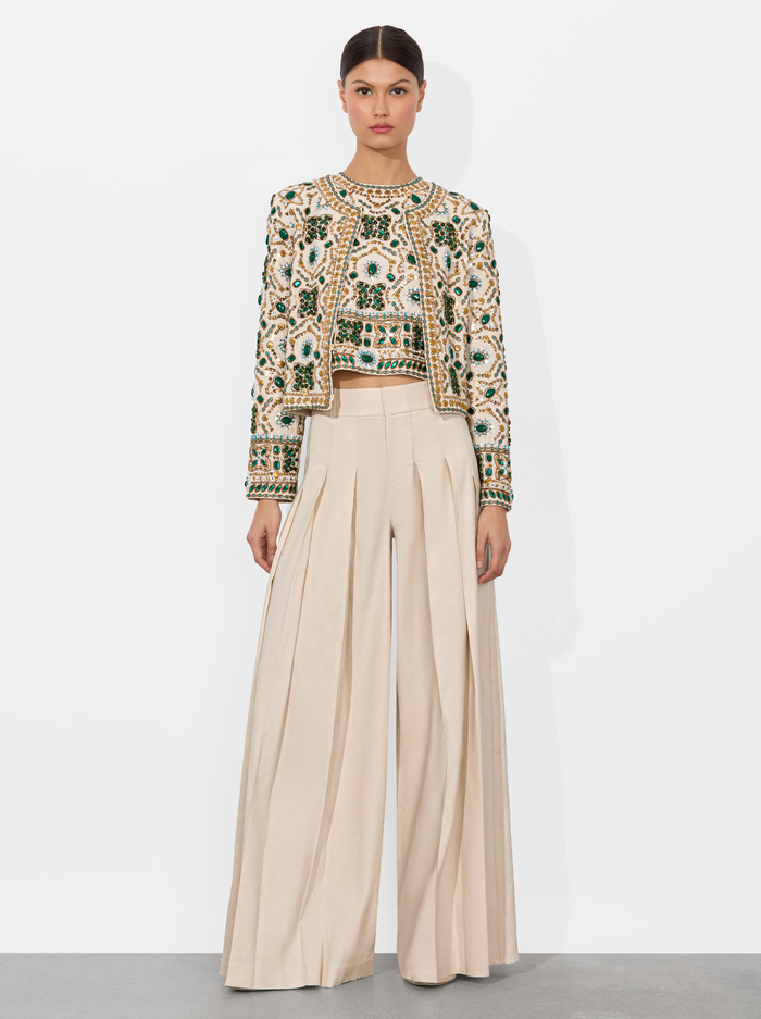 KIDMAN EMBELLISHED TWEED JACKET - OFF WHITE MULTI image 5 - Alice And Olivia