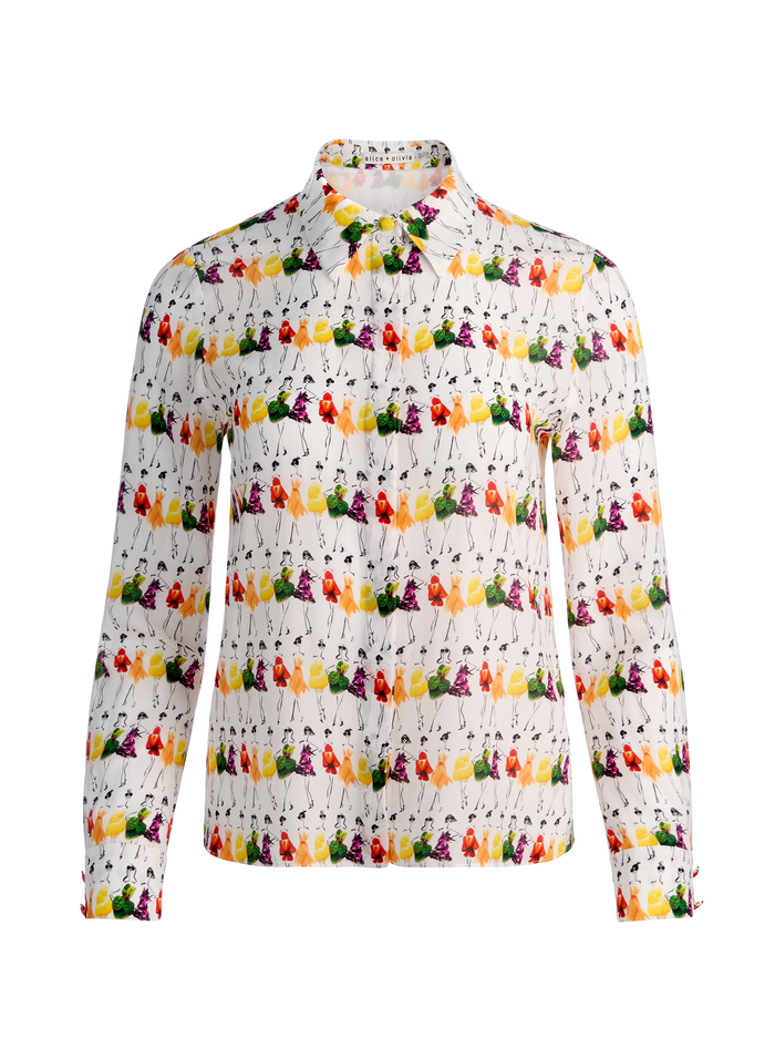 A+O X GRETCHEN ROEHRS WILLA SILK BLOUSE - WOMENS DAY image 5 - ALICE + OLIVIA