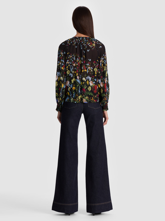 SOCIAL HOUR BLACK-THALIA BUTTON DOWN BLOUSE