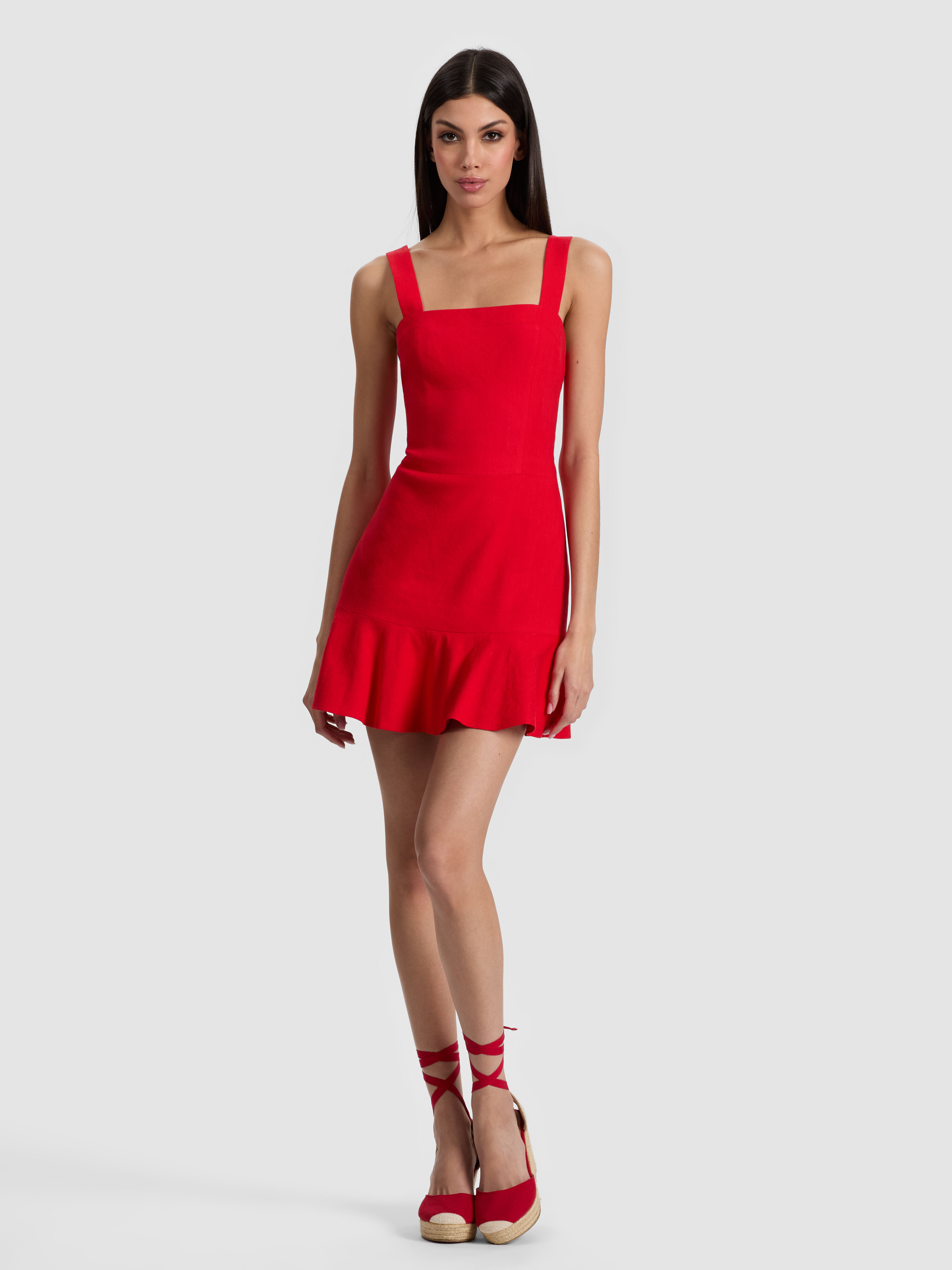 ALICE+OLIVIA ミリタリー ミドルジャケット DOROTHIE Dorothie Jacket In Bright Ruby | Alice + Olivia
