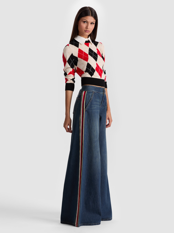 NESSI JEAN WITH SIDE STRIPE - CLEMENTINE TINT image 4 - Alice And Olivia
