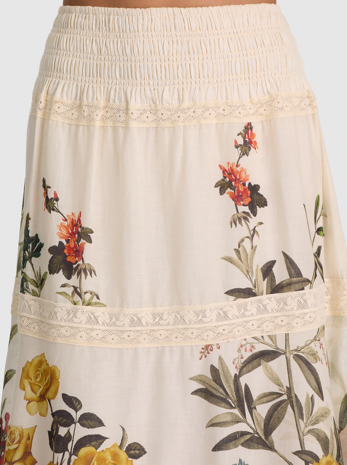 STEVIE MAXI SKIRT - DESERT SPRIGS VANILLA image 3 - ALICE + OLIVIA