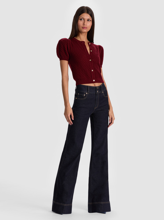 OXBLOOD-SABINE CASHMERE CARDIGAN